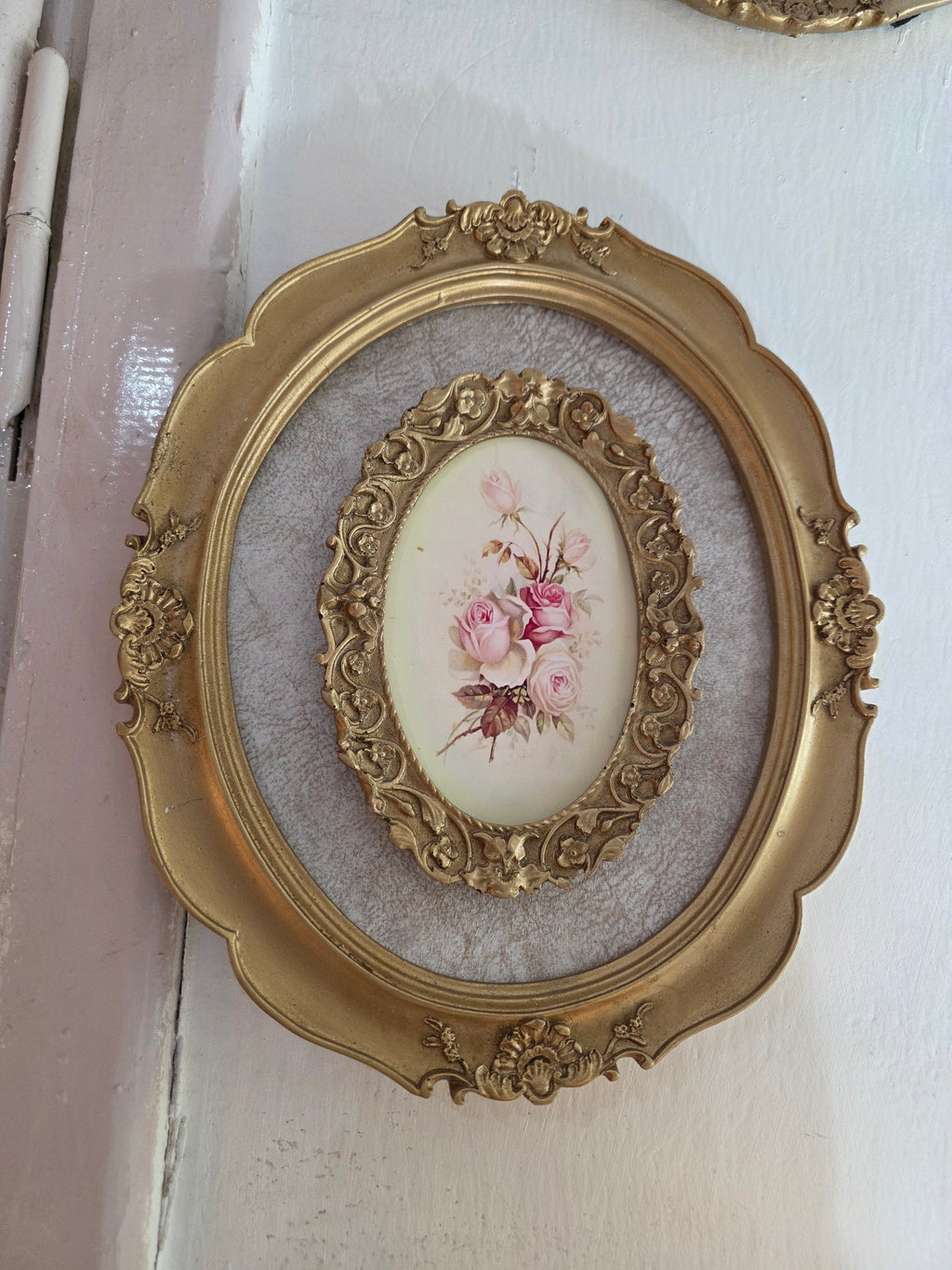 Vintage Gilded Floral Framed Art