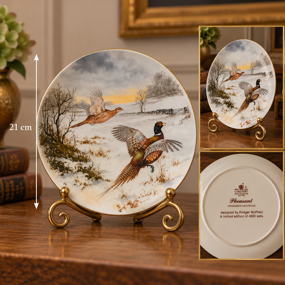 Vintage Coalport "Pheasant" Limited Edition Collector Plate