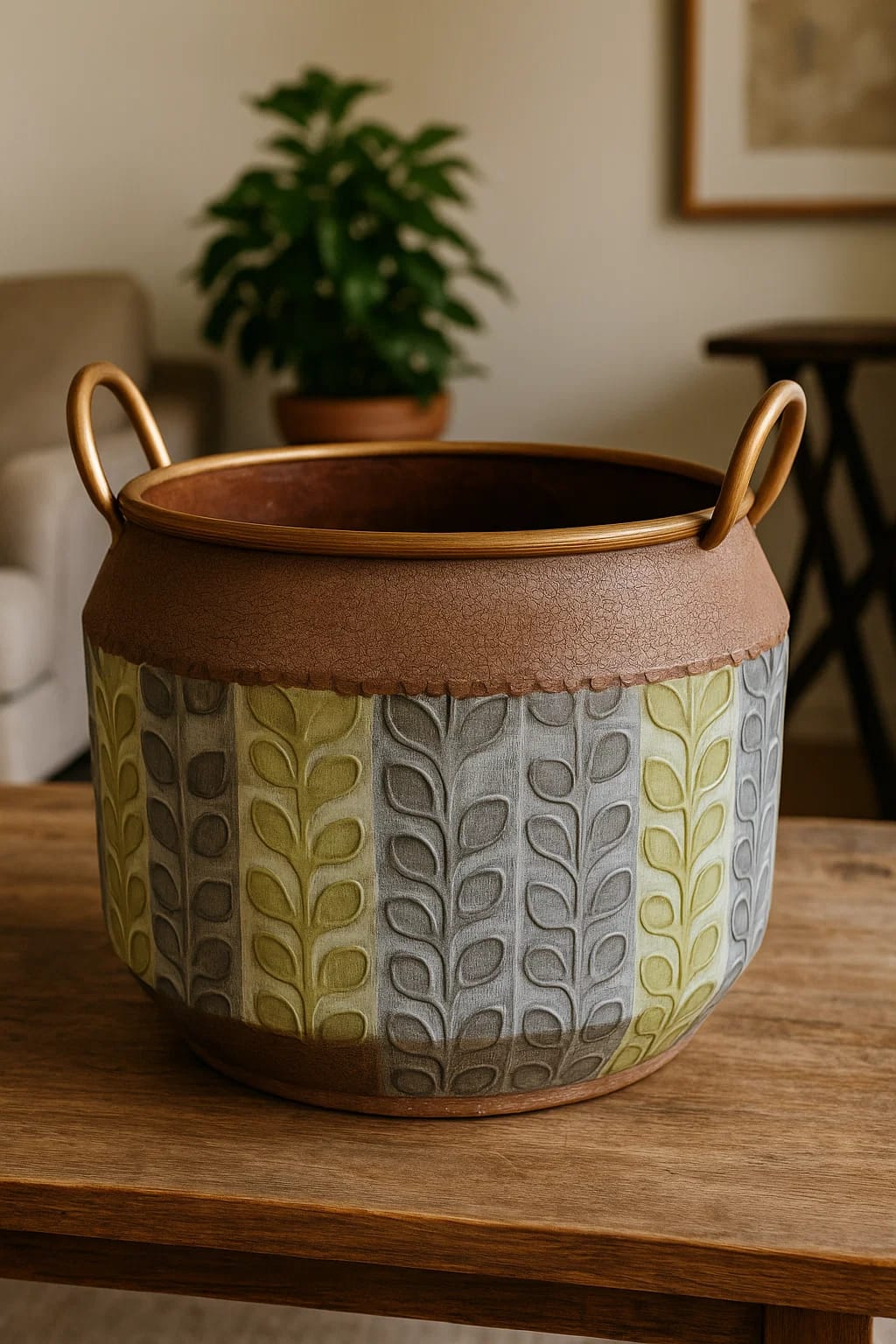 3 Elegant Kashmir-metal finish planters that blends timeless charm with modern design. Perf...