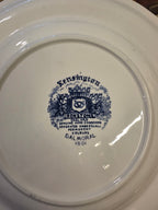 Vintage Kensington Ironstone "Balmoral 1801" Blue and White Scalloped Plate