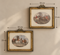 Vintage Equestrian Hunting Scene Prints – Pair