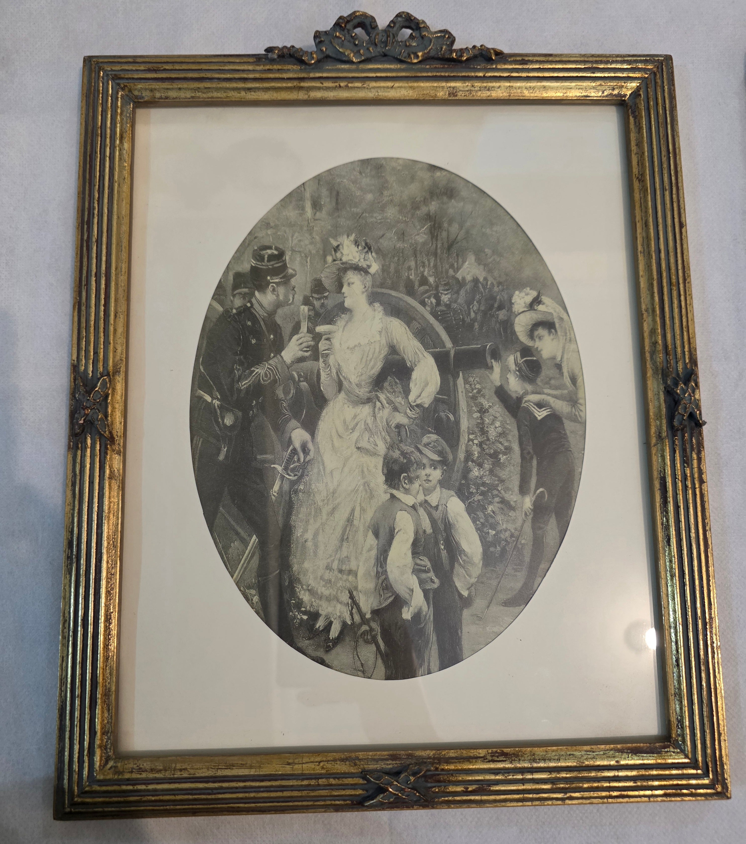 Vintage French Style Gravure Wall Art Pair