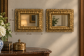 Title:
Vintage-Style Resin Matte Gold Ornate Wall Mirrors