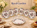 Royal Garden Porcelain Dessert Set