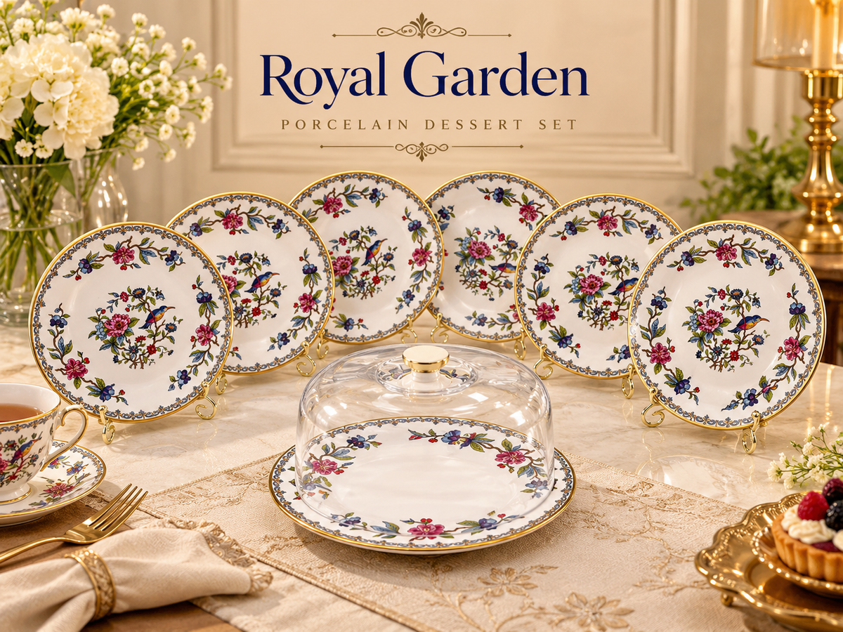 Royal Garden Porcelain Dessert Set