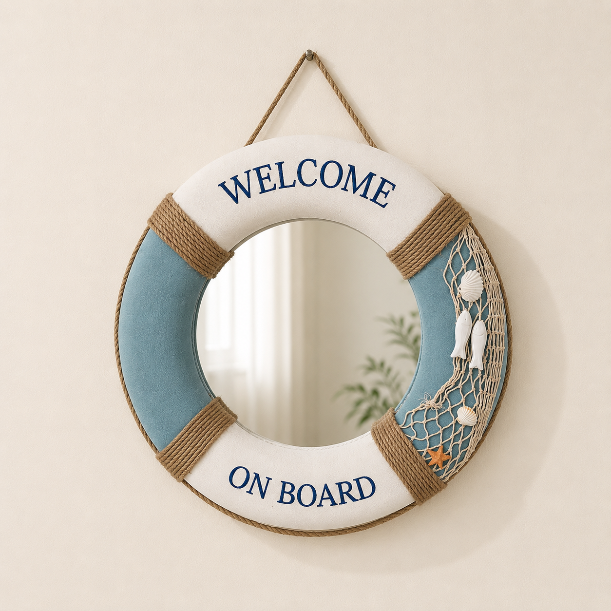 Seaside Welcome Mirror - Foam