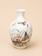 Lotus Bloom Chinese Porcelain Vase