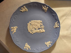 Vintage Wedgwood Pale Blue Jasperware 1999 Christmas Plate – "Adoration of the Shepherds" Collector Plate