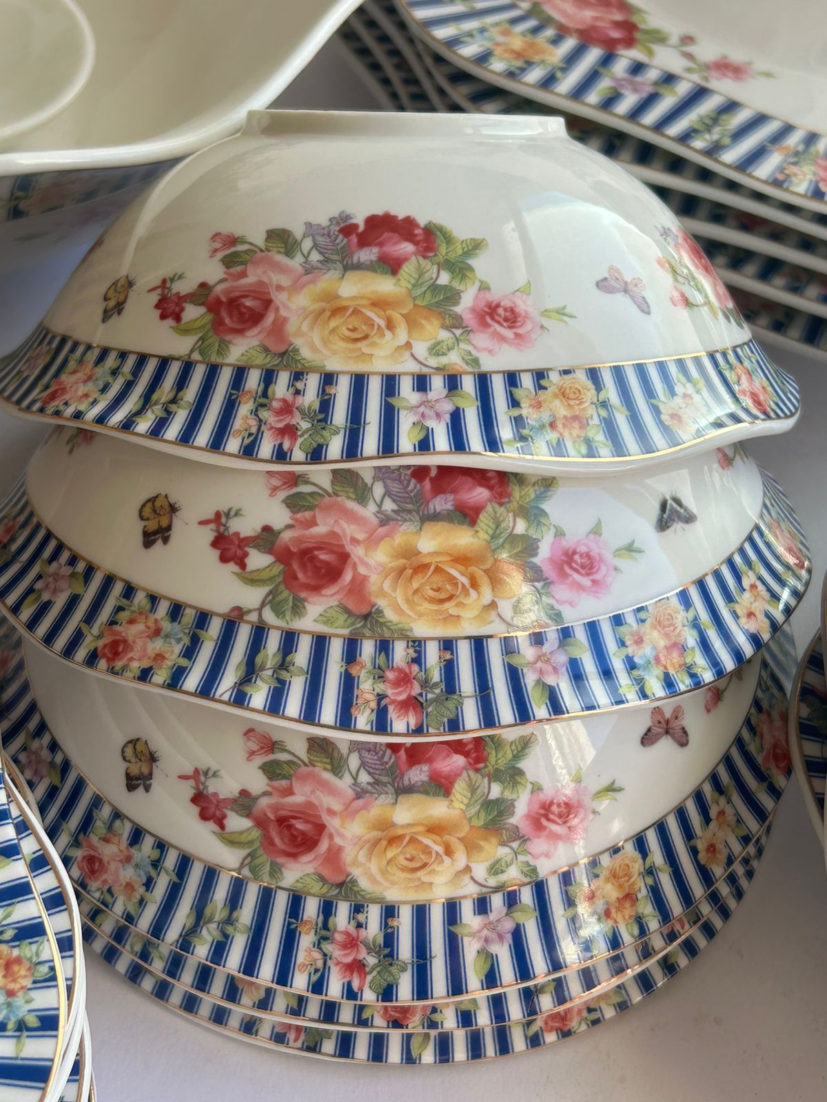 Vintage Polish Floral Dinner Set – 35 Pieces