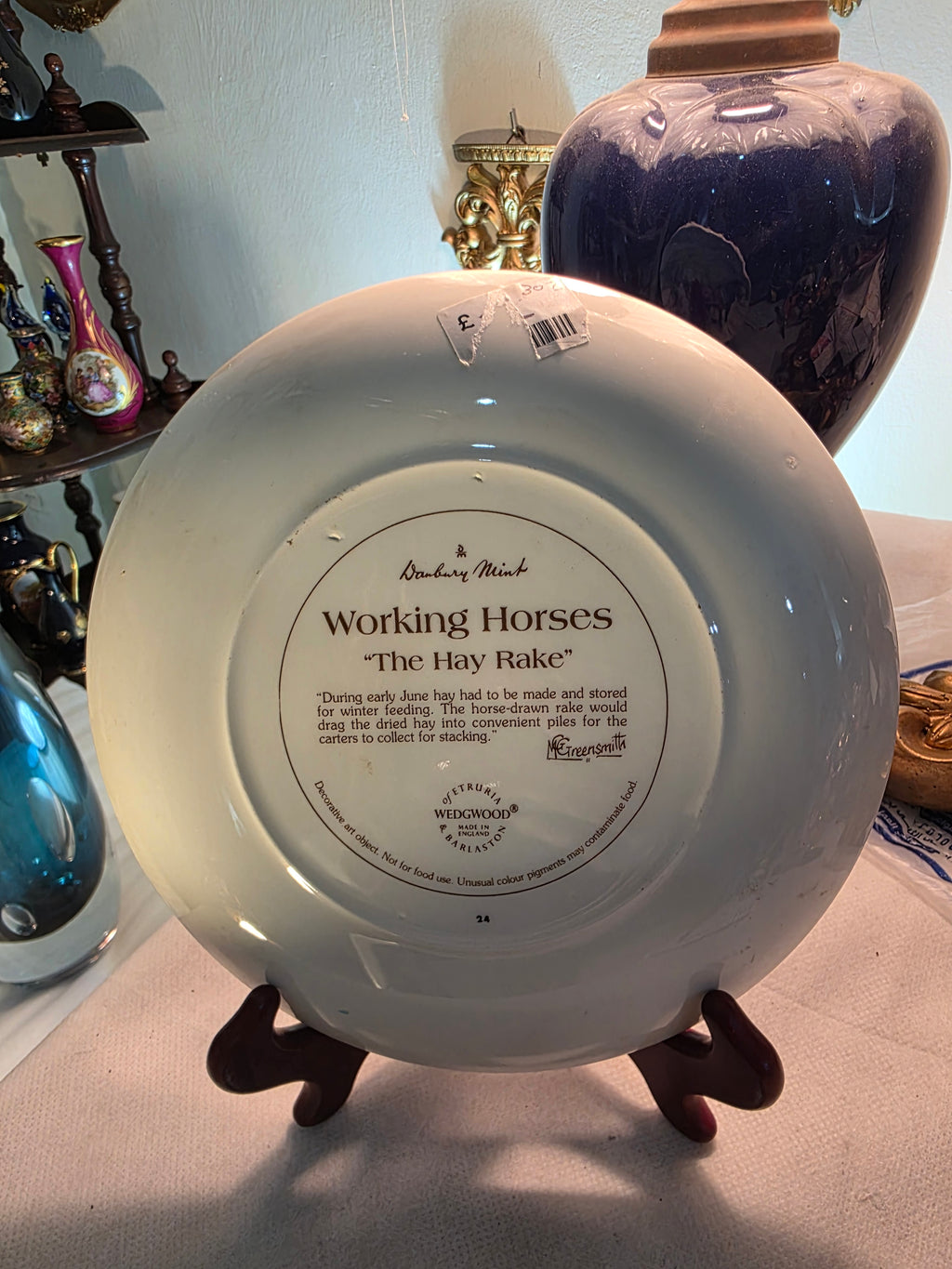 Wedgwood “Working Horses – The Hay Rake” Collector Plate