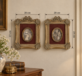 Vintage Elegance – Ornate Dusty Gold Wall Art Pair