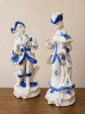 Vintage Bleu Blanc Porcelain Figurines