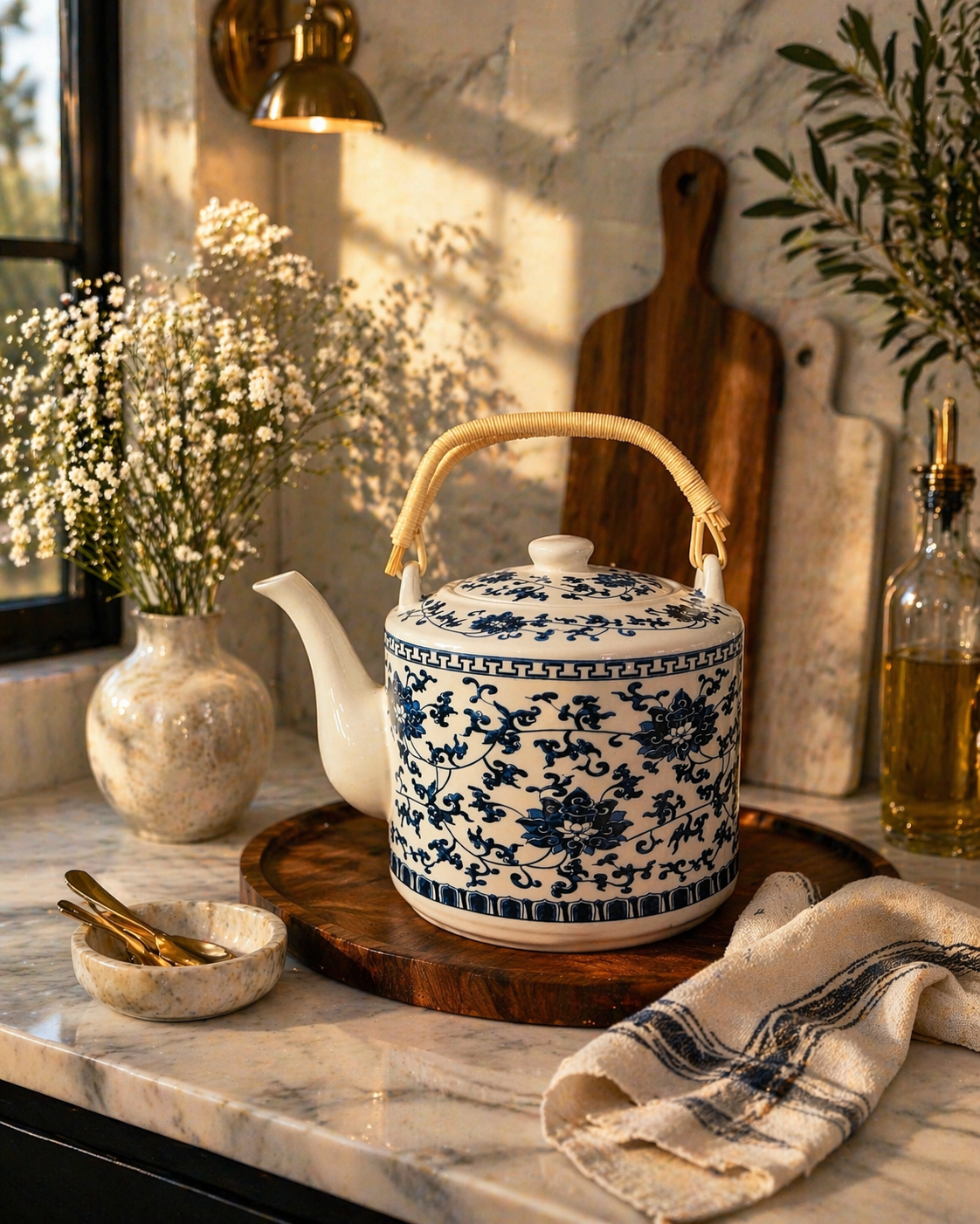 Bleu Blanc Large Teapot – 2L Capacity