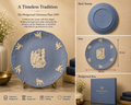 Vintage Wedgwood Pale Blue Jasperware 1999 Christmas Plate – "Adoration of the Shepherds" Collector Plate