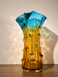 Azure Sunset Murano Art Glass Vase