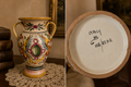 Vintage Italian Deruta Maiolica Vase Raffaellesco Pattern Hand Painted Italy