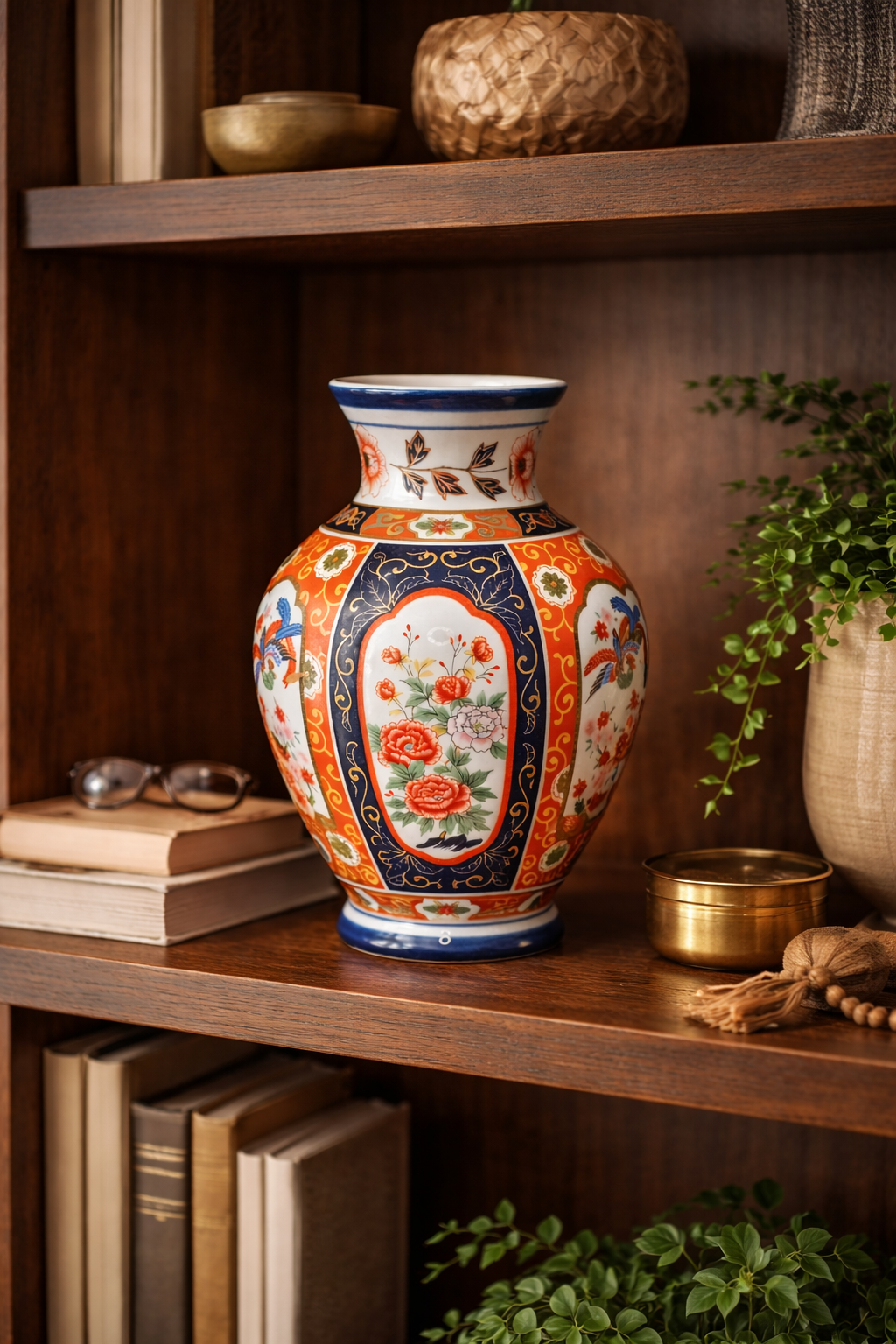 Small Japanese Craft Vase with bold glaze