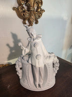 Antique German bisque numbered Romantic Pierrot clown