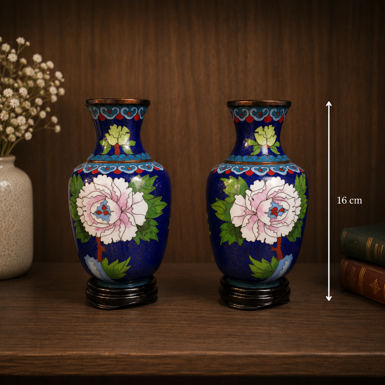 Antique Cloisonné Vase Pair
