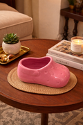 Pink ceramic decor clog