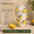 Mediterranean Lemon Statement Ceramic Vase – 30 cm