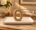 Ivory Sculptural Stone-Look Tray