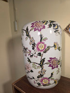 Floral Elegance Porcelain Statement Vase
