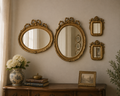 Vintage Ornate Gold Mirror Collection – Set of 4