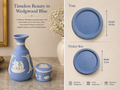 2-Piece Vintage Wedgwood Pale Blue Jasperware Set (1969 Trinket Box & 1975 Bud Vase) – Neoclassical Reliefs