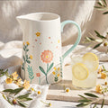 Imported 🌸 Floral Ceramic Pitcher – 1.8 L - Home Center UAE
