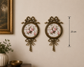 Vintage Copper Rose Wall Plaque Set