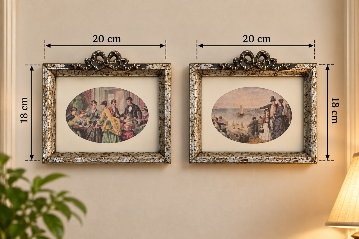 Silver Vintage Elegance – Classical Wall Art Duo