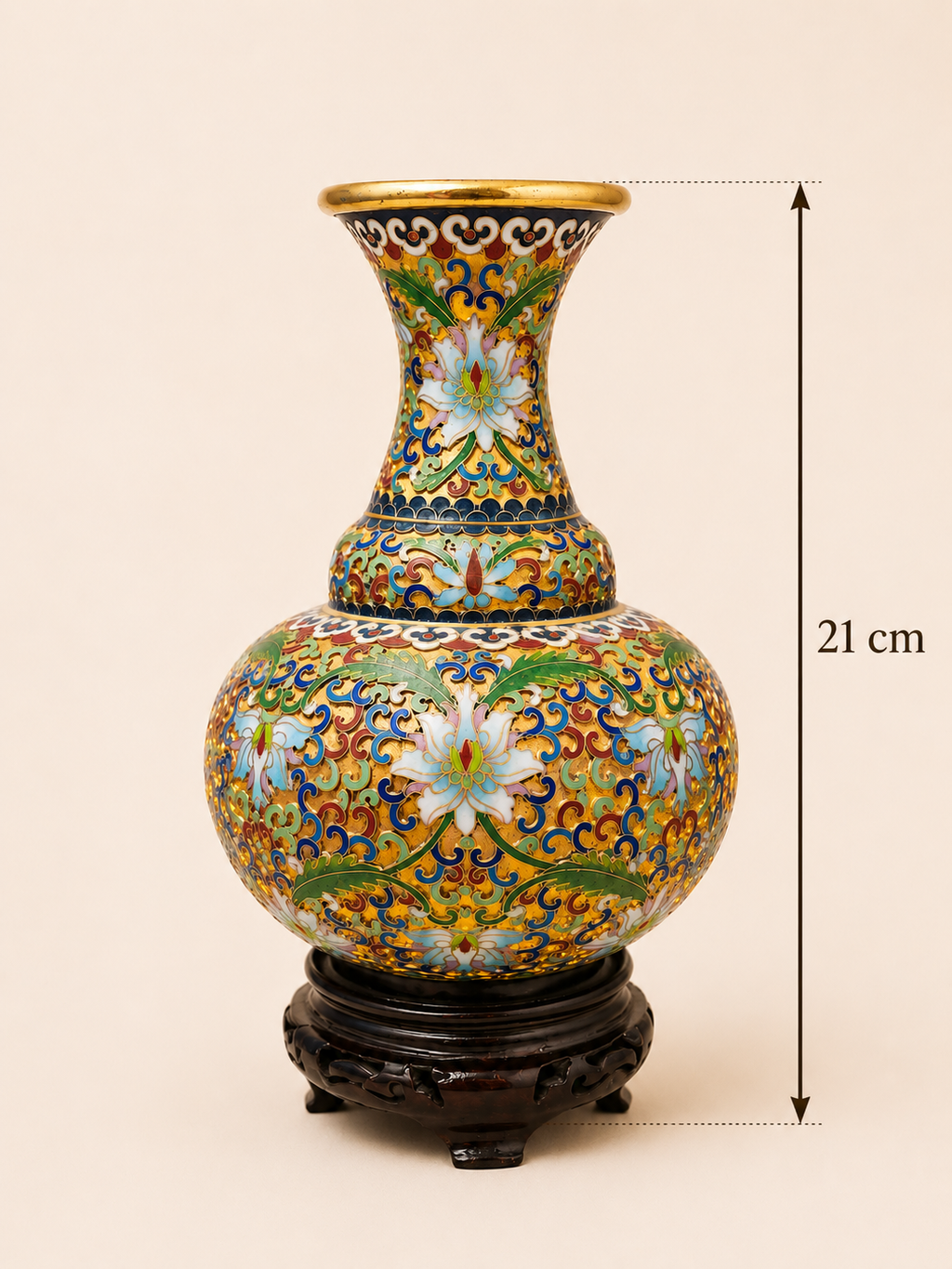 Imperial Cloisonné Floral Vase