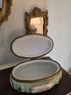 Limoges France Cherub Bonbonnière – 24K Gold Accents