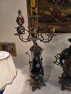 Antique Sèvres Garniture Set – Clock & Candelabra Pair