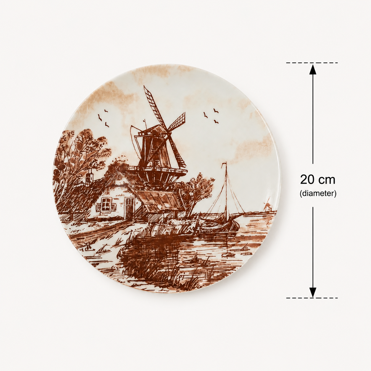 Dutch Windmill Decorative Plate