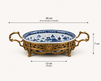 Château Paris Porcelain Bleu Blanc Bowl in Gilt Bronze Mount