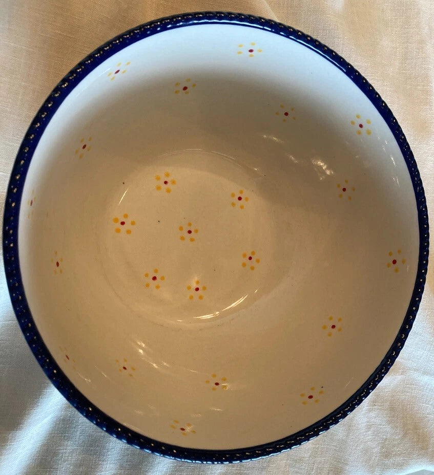 Temptations Old World blue ceramic bowl