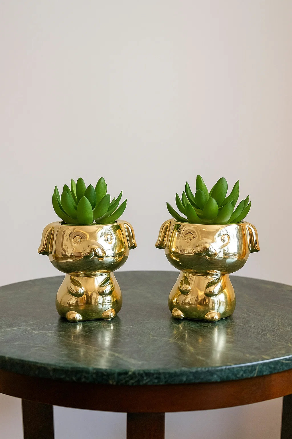Gold Puppy Mini Planters