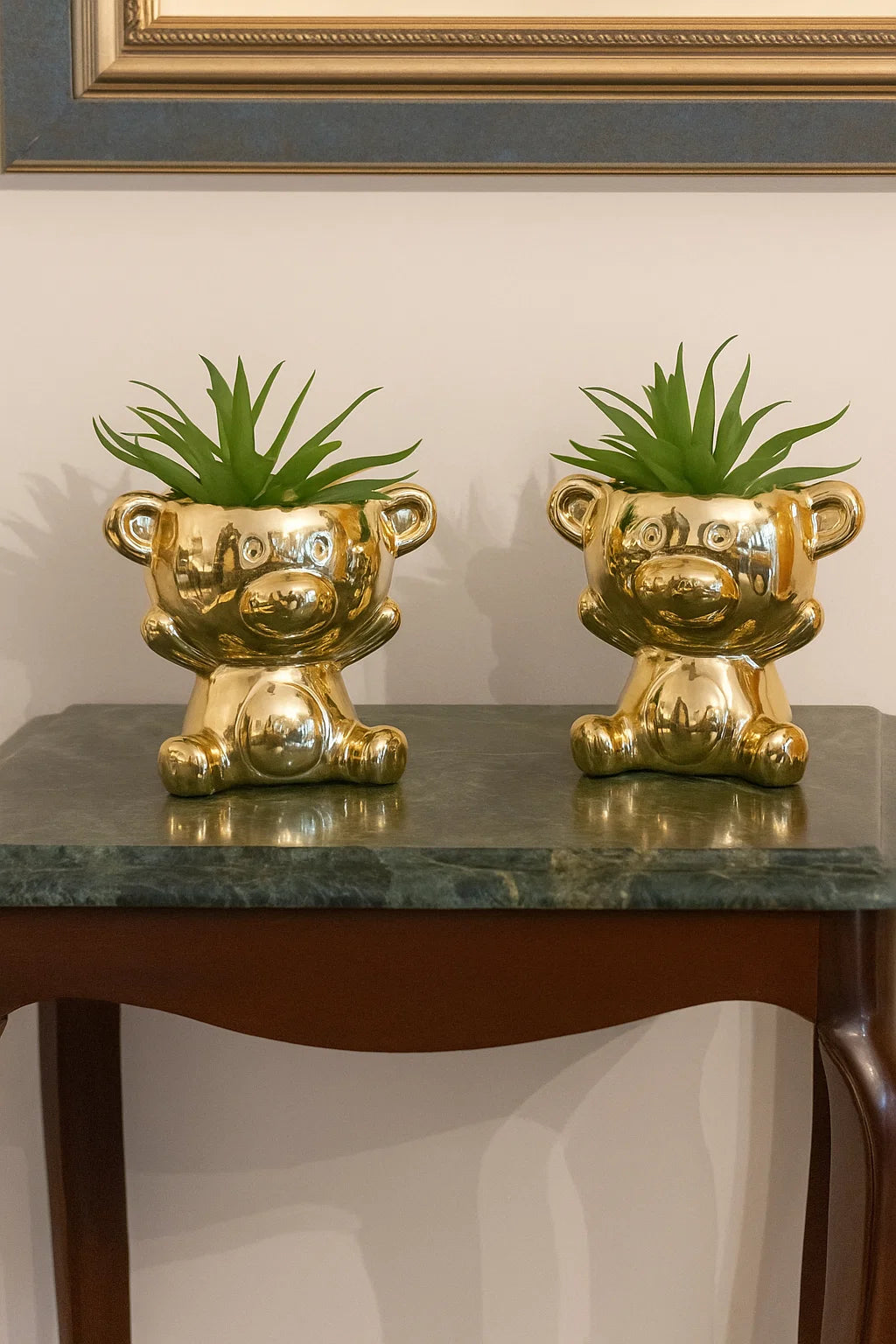 Gold Bear Mini Planters
