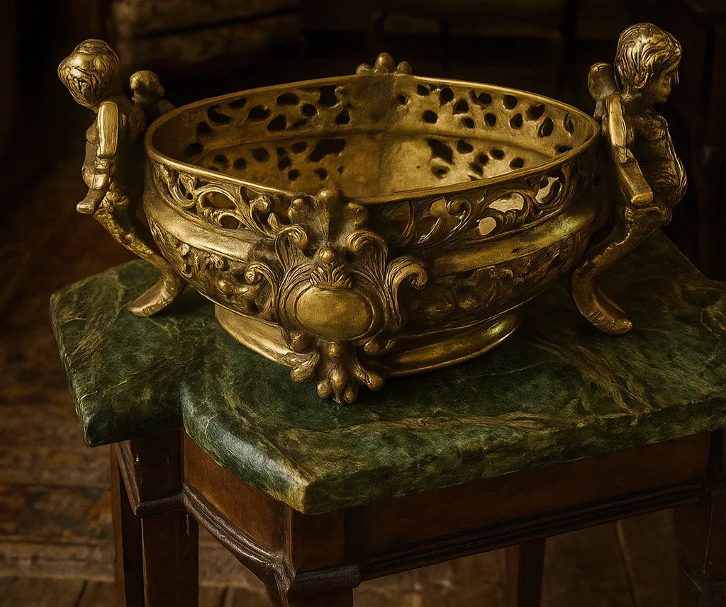 French Antique Copper Jardinière