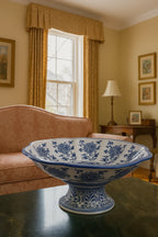Bleu Blanc Pedestal Compote Bowl