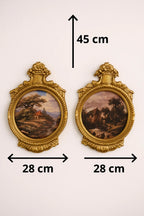 A pair of ornate wall frames