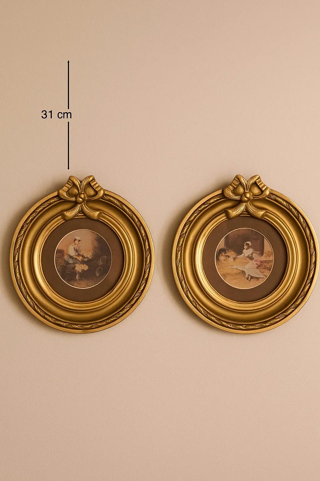 Pair of framed miniature prints