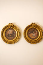 Pair of framed miniature prints