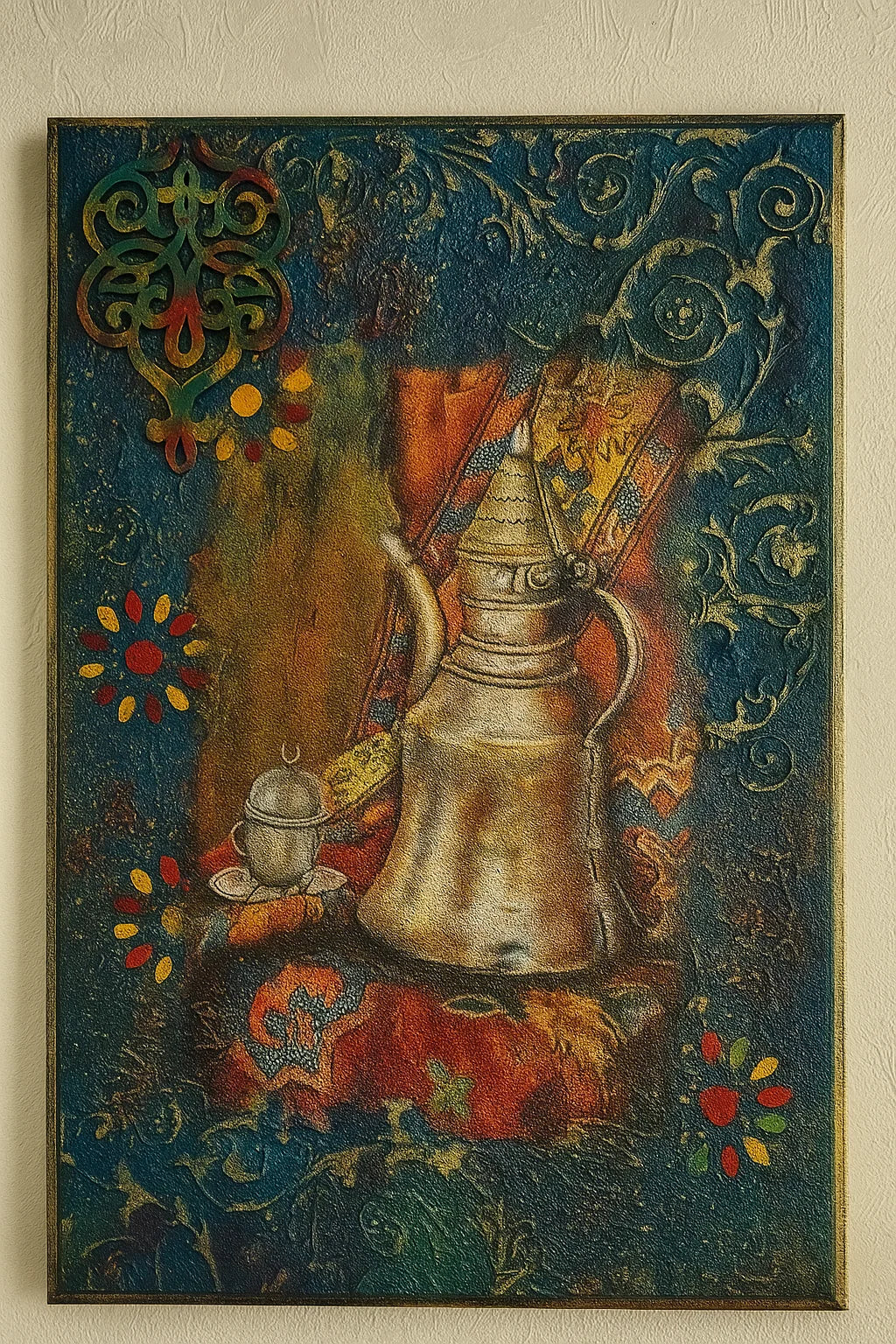 Oriental decoupage wall art