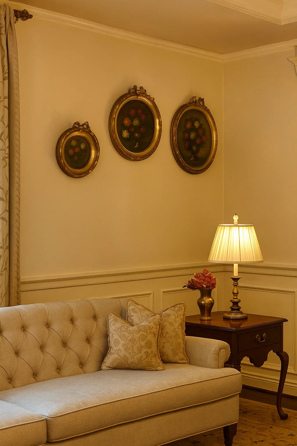 Wooden 3 piece round frames