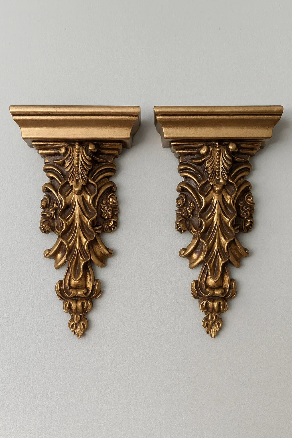 Pair of wall etagere