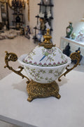 Crackle ceramic centerpiece