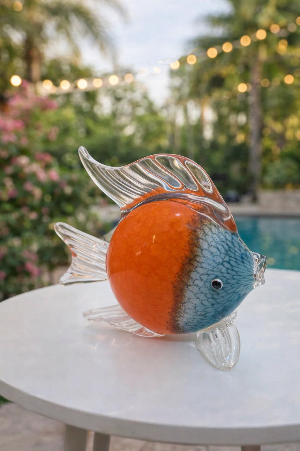 Murano Orange and blue Fish